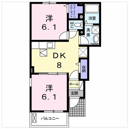 コンフォール矢三　Ｂの物件間取画像